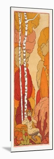 Chant Pastoral, Illustration from Les Chansons De Bilitis, by Pierre Louys, Pub. 1922 (Pochoir Prin-Georges Barbier-Mounted Giclee Print