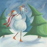 Mother and Baby Snowmen-Chantal Candon-Framed Giclee Print