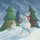 Snowmen Spinning-Chantal Candon-Framed Giclee Print