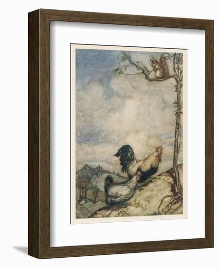 Chantecleer, Partlet-Arthur Rackham-Framed Art Print