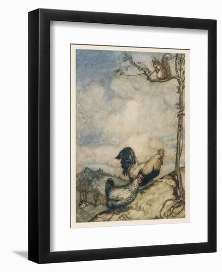 Chantecleer, Partlet-Arthur Rackham-Framed Art Print