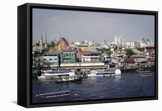 Chao Phraya River, Bangkok, Thailand, Southeast Asia, Asia-Andrew Taylor-Framed Premier Image Canvas