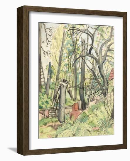 Chaos Decoratif, 1917 (Ink & W/C on Paper)-Paul Nash-Framed Giclee Print