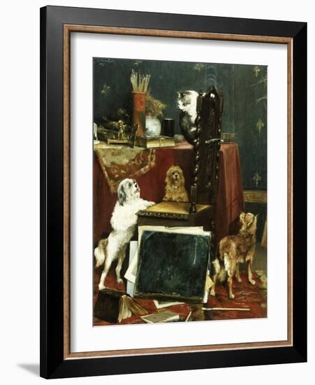 Chaos in the Studio, 1887-Charles Van Den Eycken-Framed Giclee Print