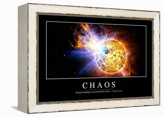 Chaos: Inspirational Quote and Motivational Poster-null-Framed Stretched Canvas