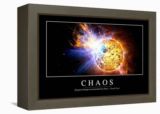 Chaos: Inspirational Quote and Motivational Poster-null-Framed Stretched Canvas