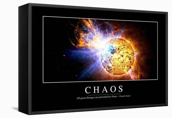 Chaos: Inspirational Quote and Motivational Poster-null-Framed Stretched Canvas