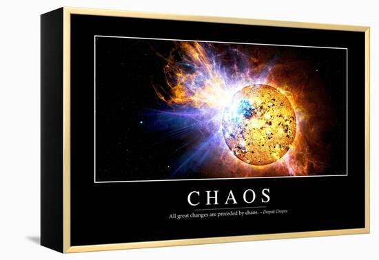 Chaos: Inspirational Quote and Motivational Poster-null-Framed Stretched Canvas