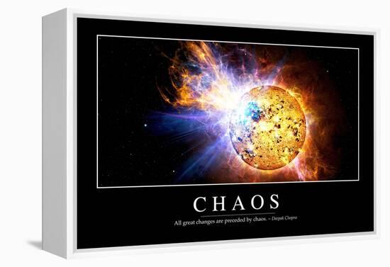 Chaos: Inspirational Quote and Motivational Poster-null-Framed Stretched Canvas