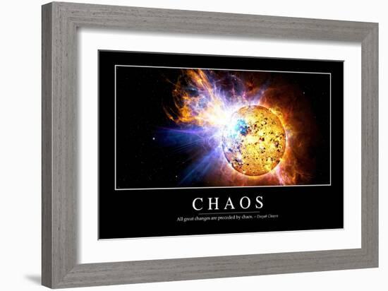 Chaos: Inspirational Quote and Motivational Poster-null-Framed Premium Giclee Print