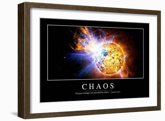 Chaos: Inspirational Quote and Motivational Poster-null-Framed Art Print