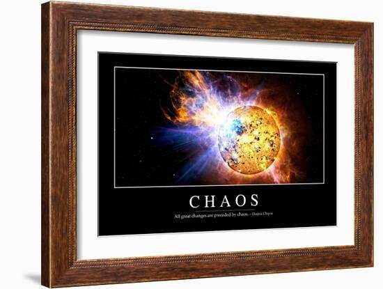 Chaos: Inspirational Quote and Motivational Poster-null-Framed Art Print