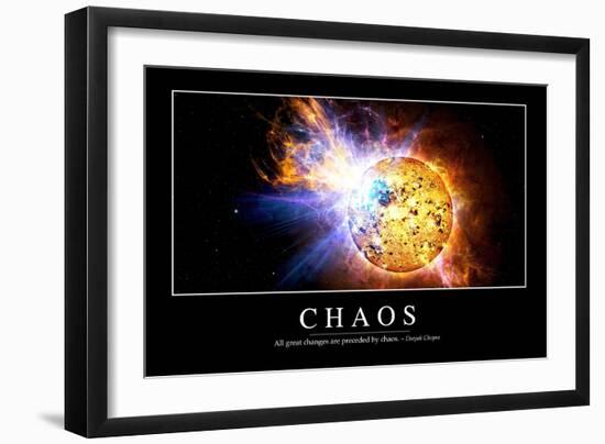 Chaos: Inspirational Quote and Motivational Poster-null-Framed Art Print