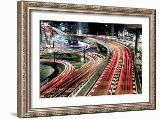 Chaotic Traffic-Koji Tajima-Framed Art Print