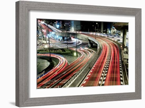 Chaotic Traffic-Koji Tajima-Framed Art Print