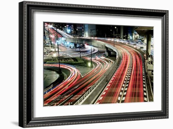 Chaotic Traffic-Koji Tajima-Framed Art Print