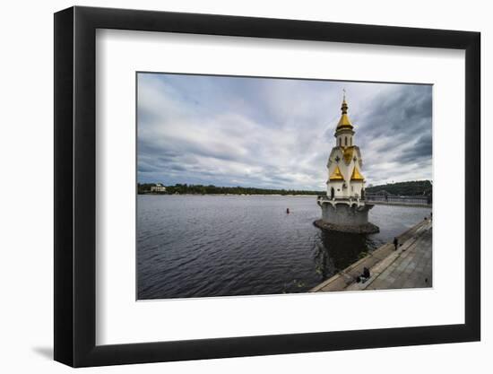 Chapel Above Dnieper River, Kiev (Kyiv), Ukraine, Europe-Michael Runkel-Framed Photographic Print