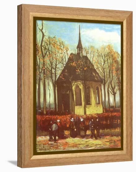 Chapel and Churchgoers, 1884-Vincent van Gogh-Framed Premier Image Canvas