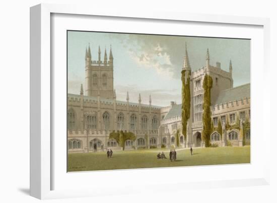 Chapel and Library, Magdalen College - Oxford-English School-Framed Giclee Print