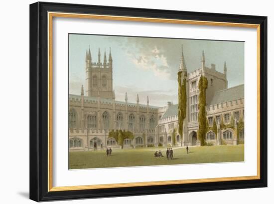 Chapel and Library, Magdalen College - Oxford-English School-Framed Giclee Print