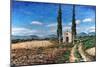 Chapel and Two Trees, Tuscany, 2005-Trevor Neal-Mounted Giclee Print