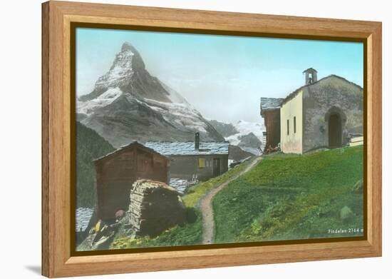 Chapel at Findalen, Swiss Alps-null-Framed Stretched Canvas