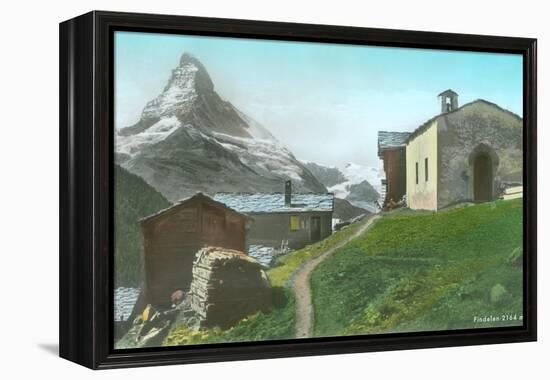Chapel at Findalen, Swiss Alps-null-Framed Stretched Canvas