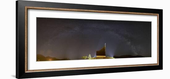 Chapel at Night, Panorama with Milky Way-Niki Haselwanter-Framed Photographic Print