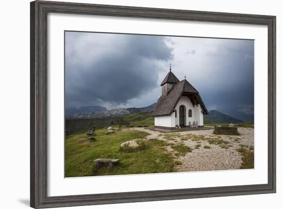 Chapel at the Plateau of the Pralongia, Close Corvara, Val Badia, South Tyrol, Italy, Europe-Gerhard Wild-Framed Photographic Print