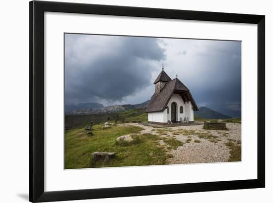 Chapel at the Plateau of the Pralongia, Close Corvara, Val Badia, South Tyrol, Italy, Europe-Gerhard Wild-Framed Photographic Print