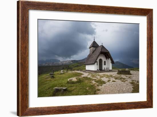 Chapel at the Plateau of the Pralongia, Close Corvara, Val Badia, South Tyrol, Italy, Europe-Gerhard Wild-Framed Photographic Print