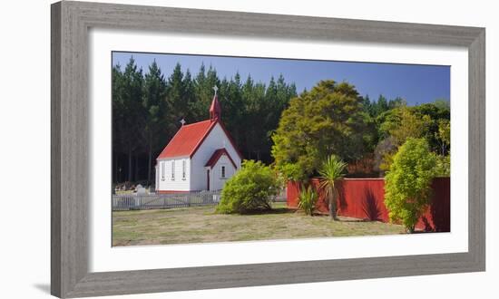 Chapel at the State Highway Number 1, Lake Taupo, Waikato, North Island, New Zealand-Rainer Mirau-Framed Photographic Print