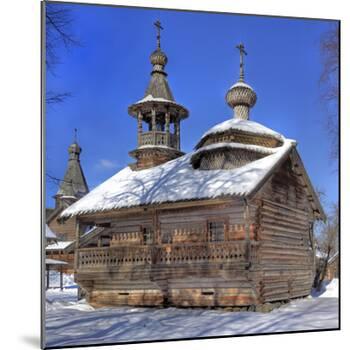 Chapel from Kashira, Museum of Wooden Architecture Vitoslavlicy, Veliky Novgorod, Novgorod Region, -Ivan Vdovin-Mounted Photographic Print