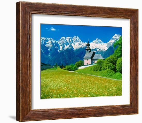 Chapel in Au, Salzburg Austria-null-Framed Art Print