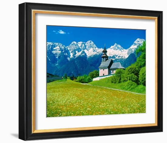 Chapel in Au, Salzburg Austria-null-Framed Art Print