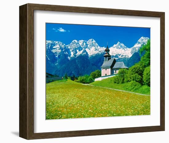 Chapel in Au, Salzburg Austria-null-Framed Art Print