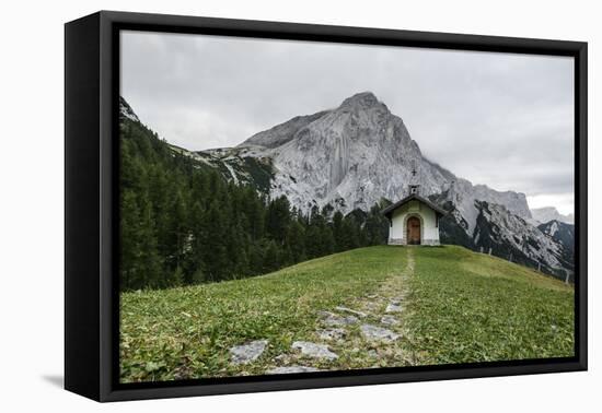 Chapel in the Hallangerer in Front of Lafatscher-Rolf Roeckl-Framed Premier Image Canvas