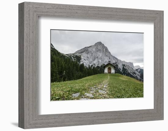 Chapel in the Hallangerer in Front of Lafatscher-Rolf Roeckl-Framed Photographic Print