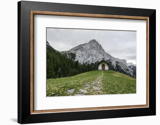 Chapel in the Hallangerer in Front of Lafatscher-Rolf Roeckl-Framed Photographic Print