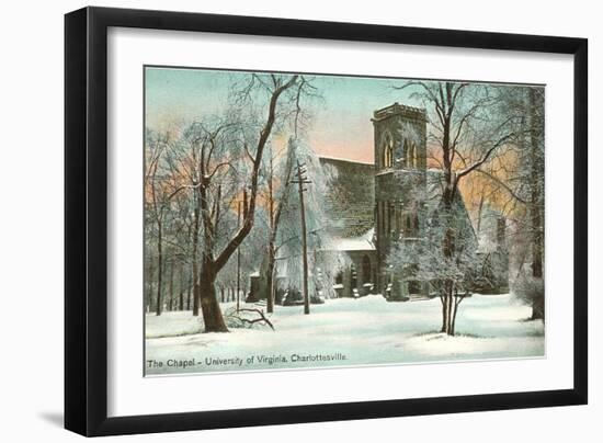 Chapel in Winter, University of Virginia, Charlottesville-null-Framed Art Print