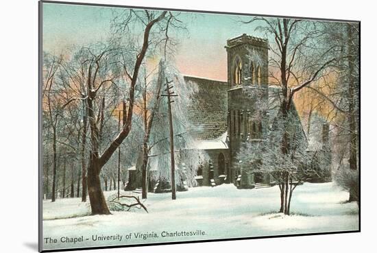 Chapel in Winter, University of Virginia, Charlottesville-null-Mounted Art Print
