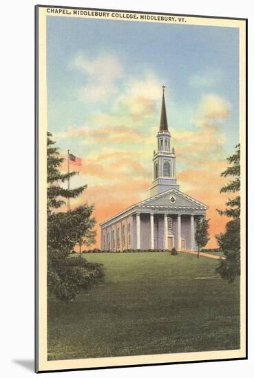 Chapel, Middlebury College, Middlebury, Vermont-null-Mounted Art Print