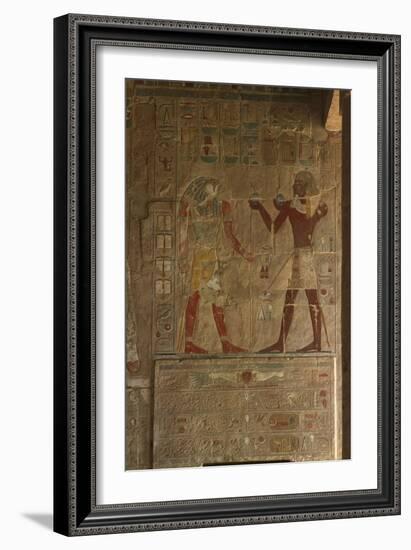 Chapel of Anubis, Mortuary Temple of Hatshepsut (C.1503-1482 BC) New Kingdom (Painted Limestone)-Egyptian 18th Dynasty-Framed Giclee Print