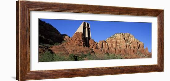 Chapel of the Holy Cross, Sunset, Sedona, Arizona, United States of America (U.S.A.), North America-Ruth Tomlinson-Framed Photographic Print