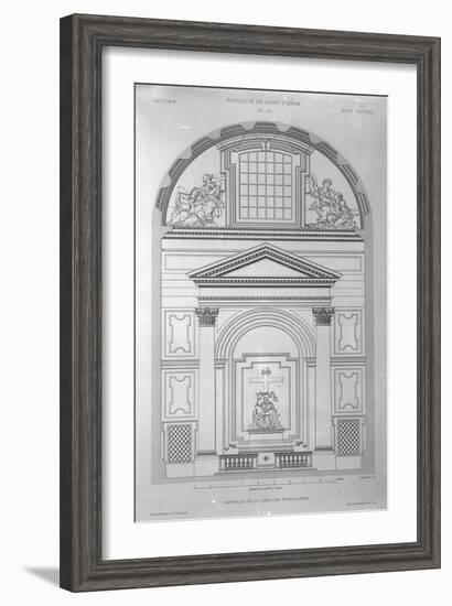 Chapel of the Pieta in St.Peter's, Rome, Engraved by Jean Joseph Sulpis, Published 1882-Paul Marie Letarouilly-Framed Giclee Print