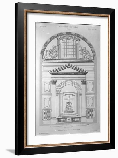 Chapel of the Pieta in St.Peter's, Rome, Engraved by Jean Joseph Sulpis, Published 1882-Paul Marie Letarouilly-Framed Giclee Print