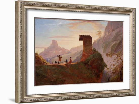 Chapel of the Virgin at Subiaco (Oil on Canvas)-Samuel Finley Breese Morse-Framed Giclee Print