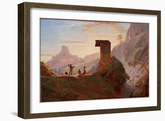 Chapel of the Virgin at Subiaco (Oil on Canvas)-Samuel Finley Breese Morse-Framed Giclee Print