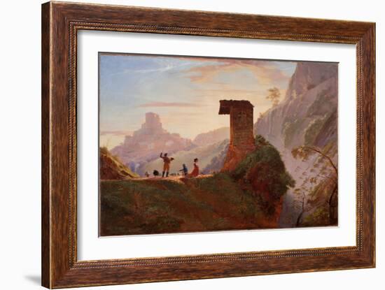 Chapel of the Virgin at Subiaco (Oil on Canvas)-Samuel Finley Breese Morse-Framed Giclee Print