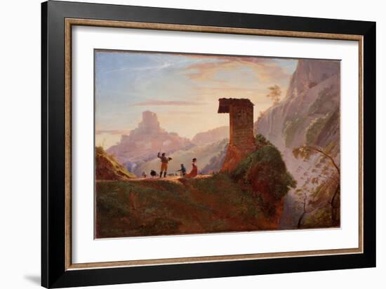 Chapel of the Virgin at Subiaco (Oil on Canvas)-Samuel Finley Breese Morse-Framed Giclee Print